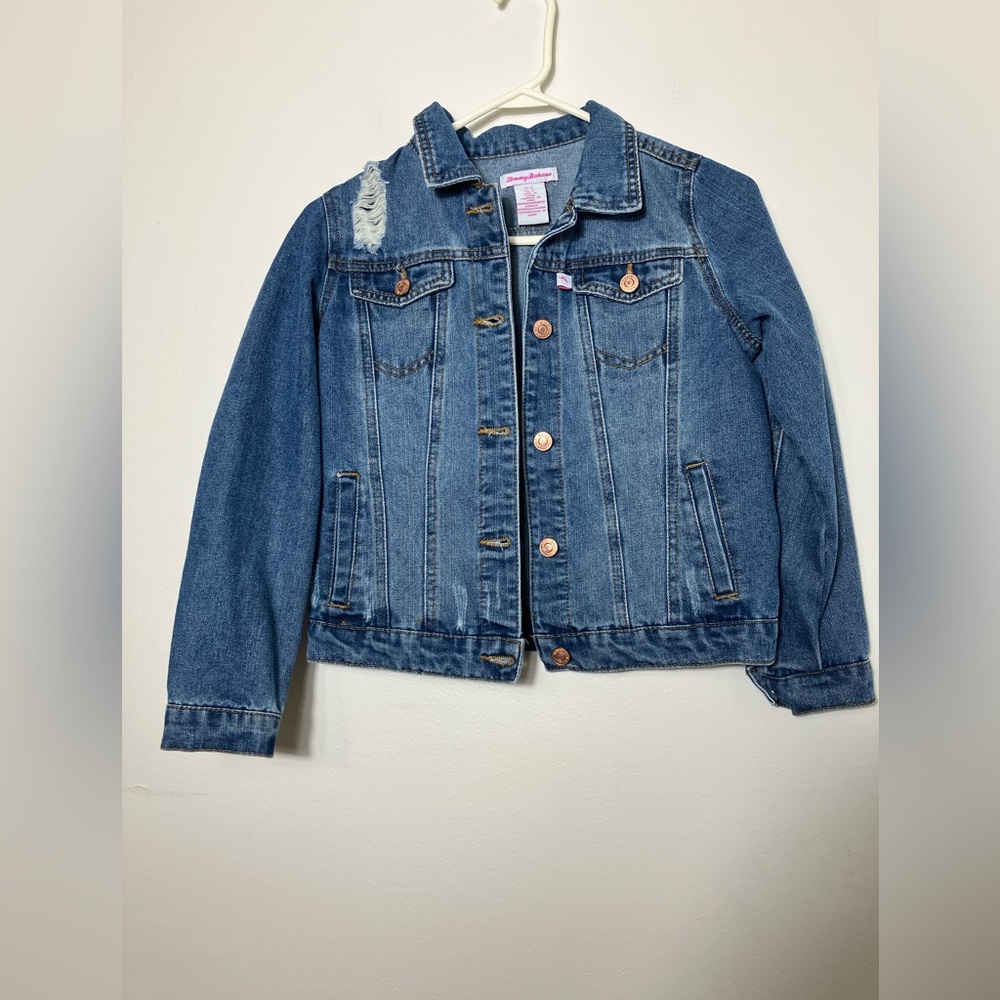 tommy bahama Jean Jacket Mid Wash Button Front‎ Girls 12 Western Preppy